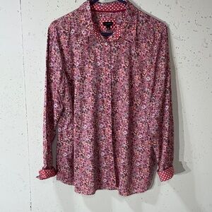 Talbots Vineyard Vines Pink Floral Long-Sleeve Button-Down Shirt